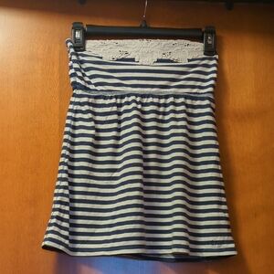 Gilly Hicks Navy and White Striped Tank Top